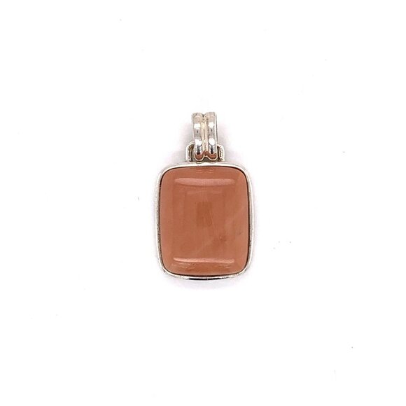 Designer Estate Sterling Silver & Muted Pink Agate Pendant! 170 - Picture 1 of 6